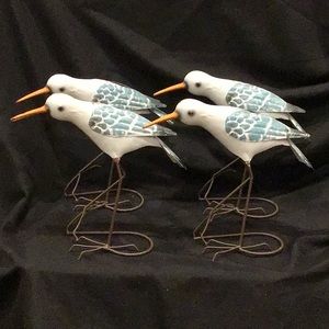 New set of 4 metal birds